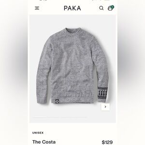 Paka Unisex Gray Sweater